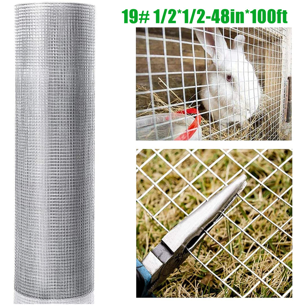 48inx100ft 1/4 in 23 Gauge Hardware Cloth Welded Cage Wire Chicken Fence mesh Rolls Square Chicken Wire Netting Raised Garden Rabbit Fence Snake Fencing Rodent Animals
