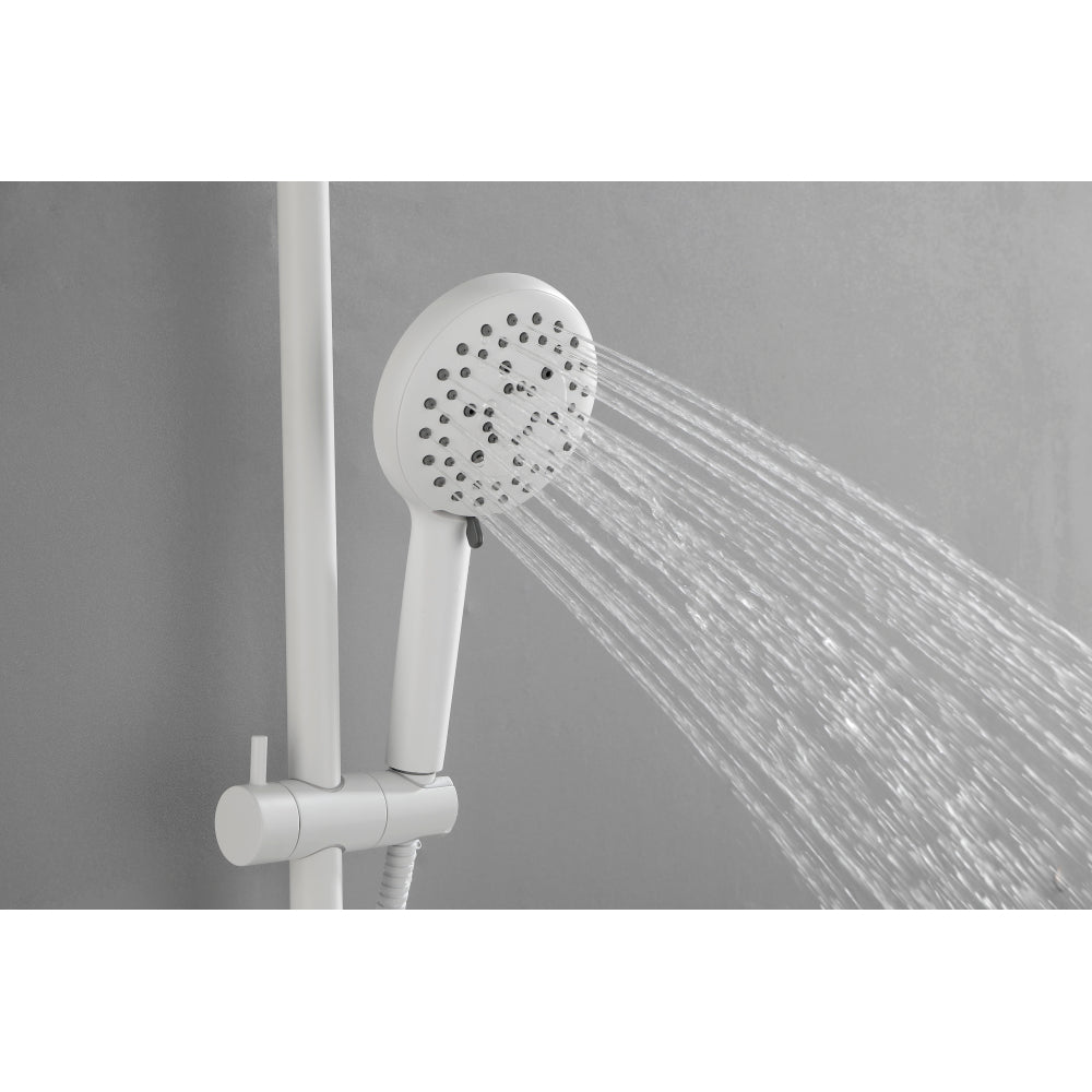 ShowerSpas Shower System, with 10" Rain Showerhead, 4-Function Hand Shower, Adjustable Slide Bar and Soap Dish,