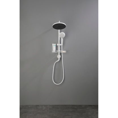 ShowerSpas Shower System, with 10" Rain Showerhead, 4-Function Hand Shower, Adjustable Slide Bar and Soap Dish,