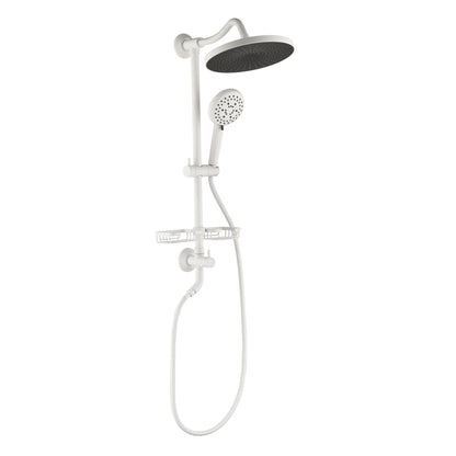 ShowerSpas Shower System, with 10" Rain Showerhead, 4-Function Hand Shower, Adjustable Slide Bar and Soap Dish,