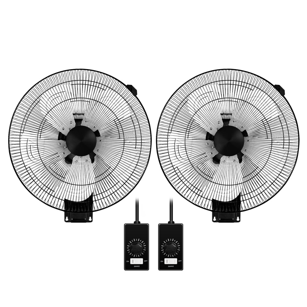 Simple Deluxe 20 Inch High Velocity 3 Speed, Black Wall-Mount Fan