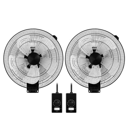 Simple Deluxe 20 Inch High Velocity 3 Speed, Black Wall-Mount Fan