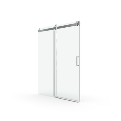 68 to 72 in. W x 76 in. H Sliding Frameless Soft-Close Shower Door with Premium 3/8 Inch (10mm) Thick Tampered Glass in Brushed Nickel 22D01-72BN