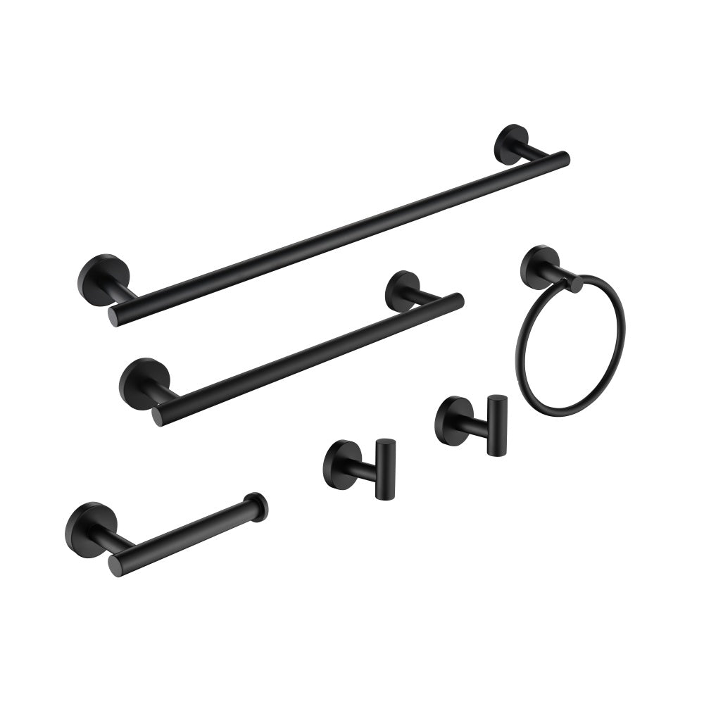 6 Piece Stainless Steel Bathroom Towel Rack Set Wall Mount