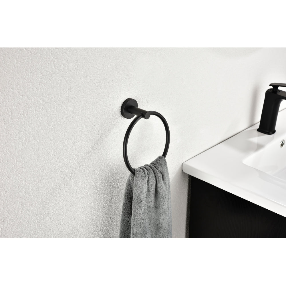 6 Piece Stainless Steel Bathroom Towel Rack Set Wall Mount