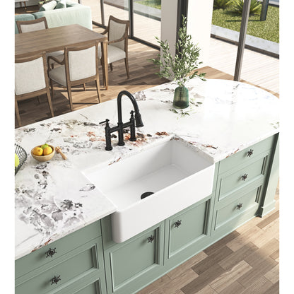 Farmhouse/Apron Front White Ceramic Kitchen Sink