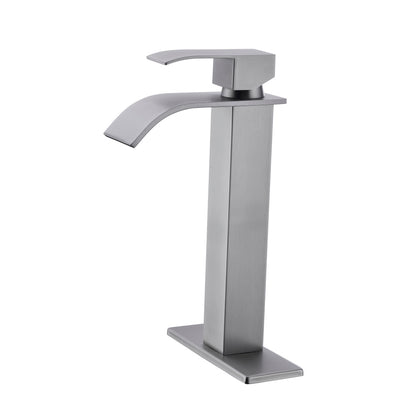 Waterfall Spout Bathroom Faucet,Single Handle Bathroom Vanity Sink Faucet