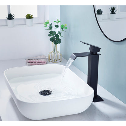 Waterfall Spout Bathroom Faucet,Single Handle Bathroom Vanity Sink Faucet