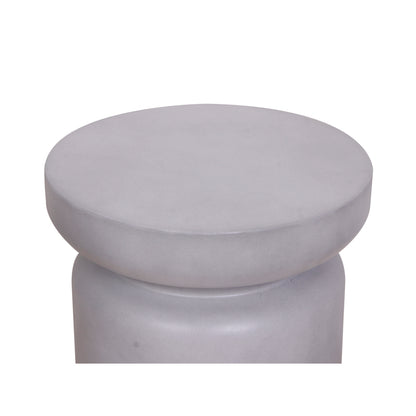 Faux Concrete Texture 17 Inch Height Accent Table For Indoor And Outdoor