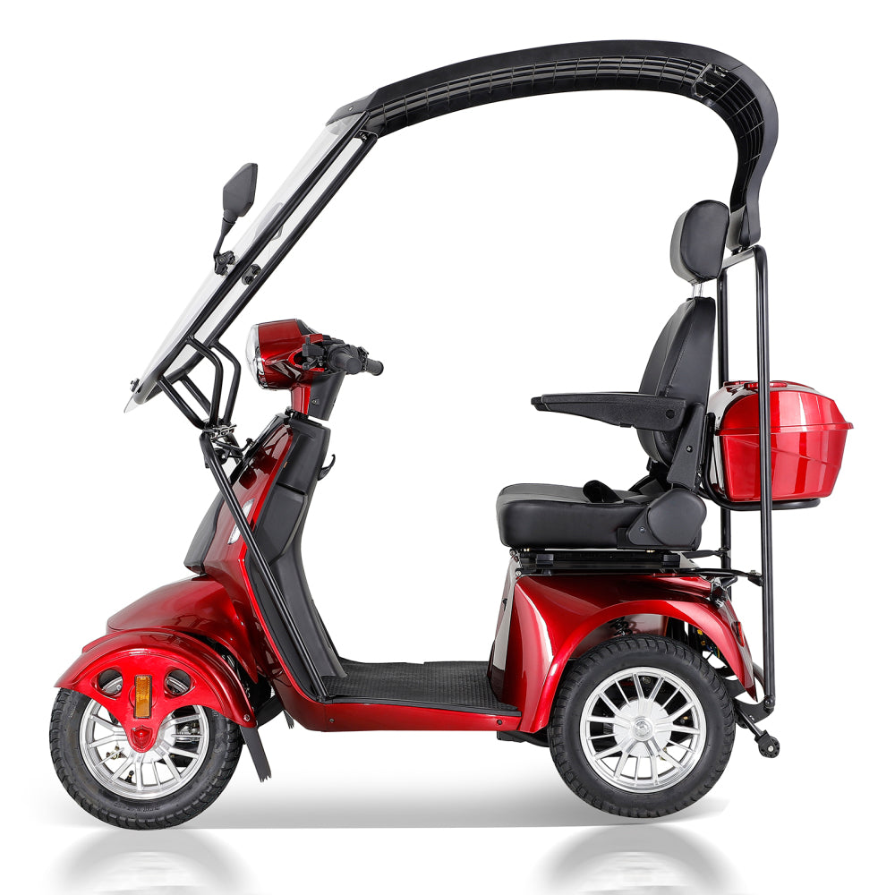 Fastest Mobility Scooter With Four Wheels For Adults & Seniors, Red