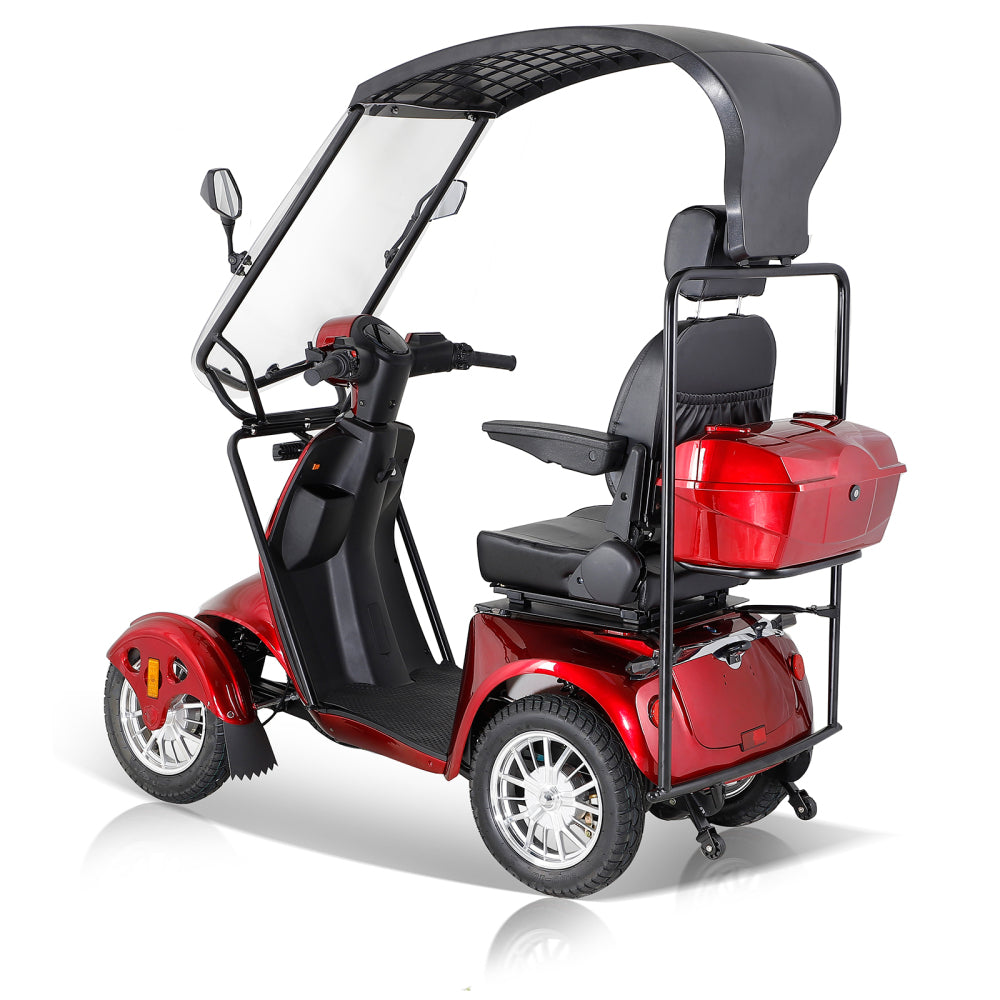 Fastest Mobility Scooter With Four Wheels For Adults & Seniors, Red