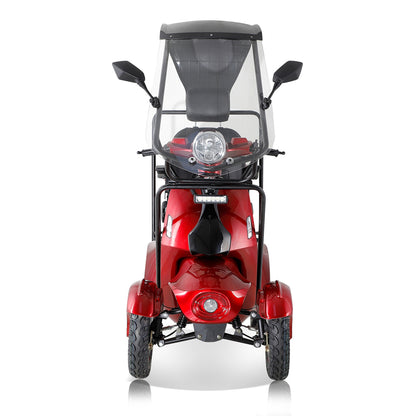 Fastest Mobility Scooter With Four Wheels For Adults & Seniors, Red