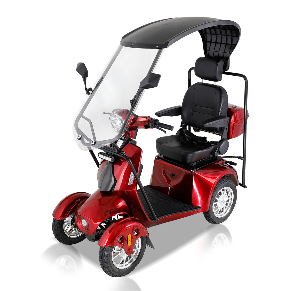 Fastest Mobility Scooter With Four Wheels For Adults & Seniors, Red