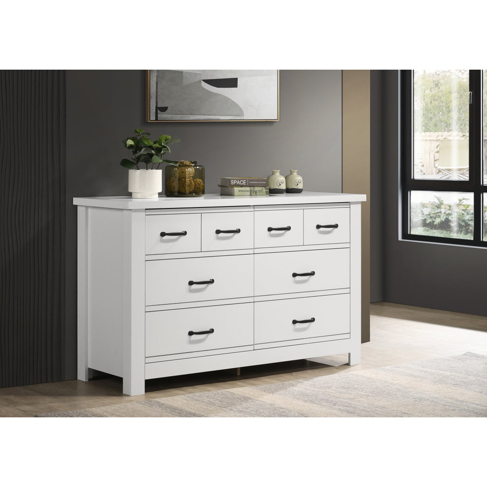 Cassini 51" White 6-Drawer Dresser