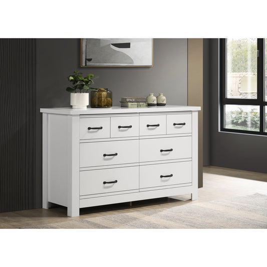 Cassini 51" White 6-Drawer Dresser