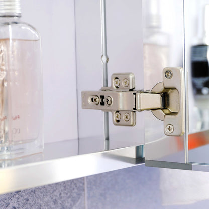 30x26 inch Double door mirror Aluminum medicine cabinet Surface Mount or Recessed Bathroom