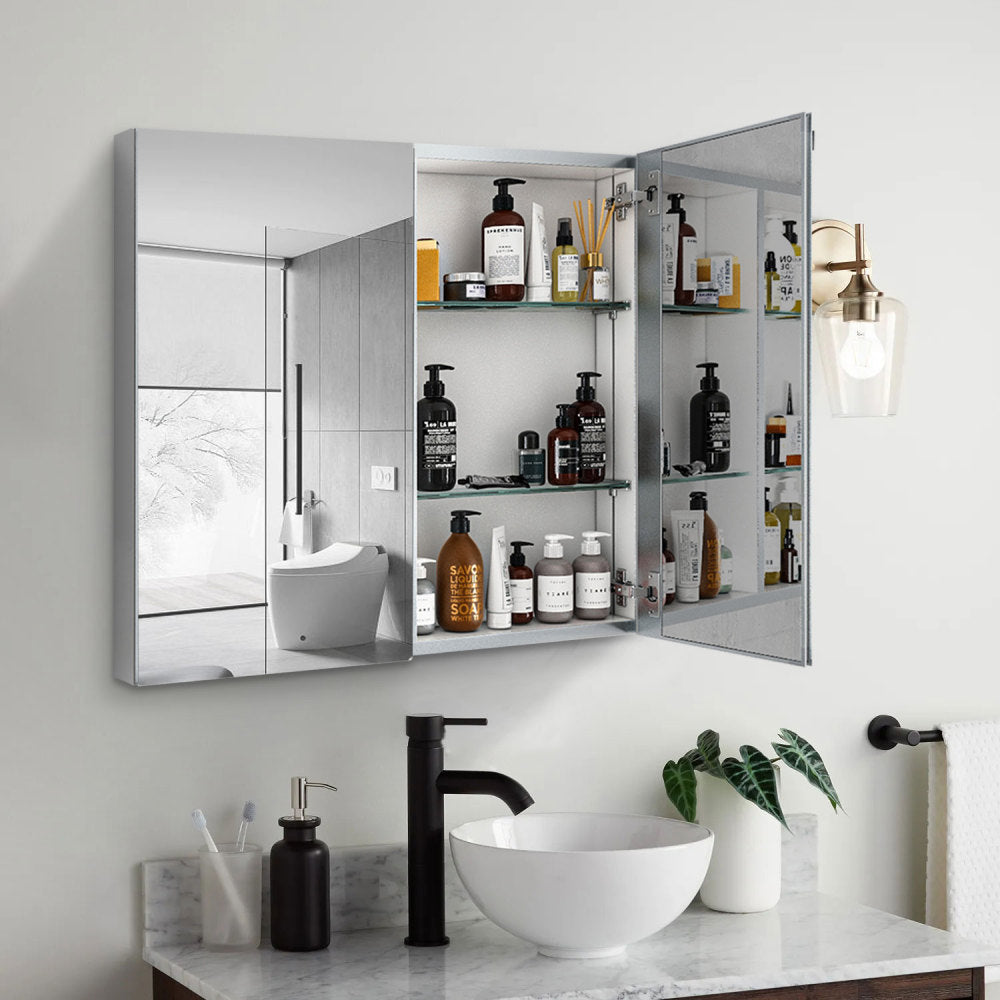 20x26 inches Medicine cabinet with mirror Surface Mount or Recess aluminium Bathroom Livingroom