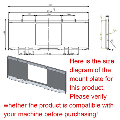 48" Economy Pallet Fork Skid Steer Quick Tach