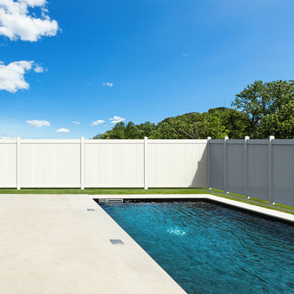 2 pcs x Privacy Fence Panels    6ft.H x 6ft.W  White Vinyl Fence set of 2 Pcs