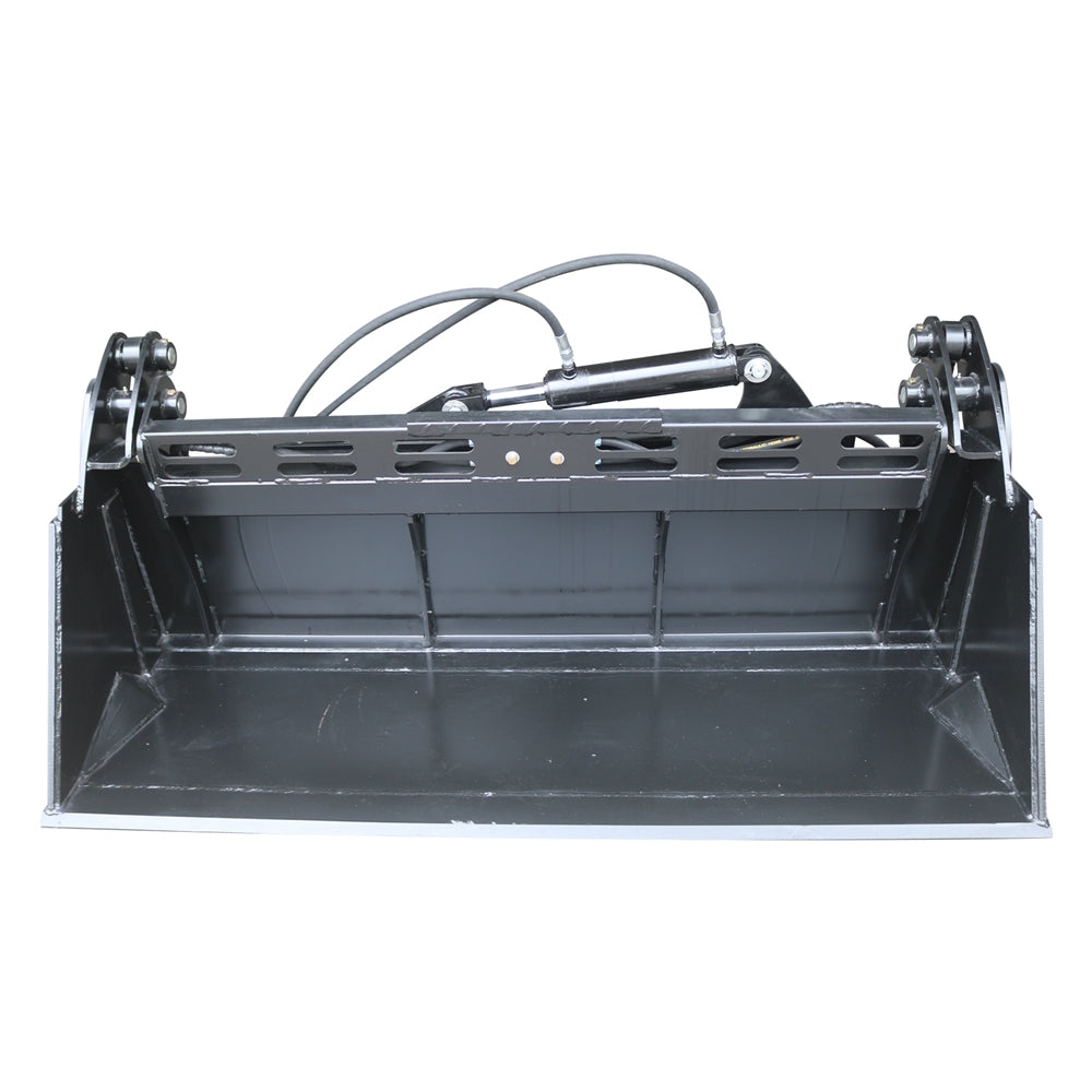 Tilting Skid Steer Attachments 72" 4IN1 Combo Bucket with Cutting Edge Quick Attach, Universal Mount