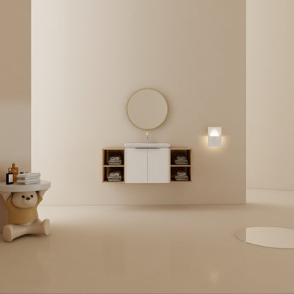 24 Inch Soft Close Doors Bathroom Vanity With Sink, For Small Bathroom,(KD-Packing)