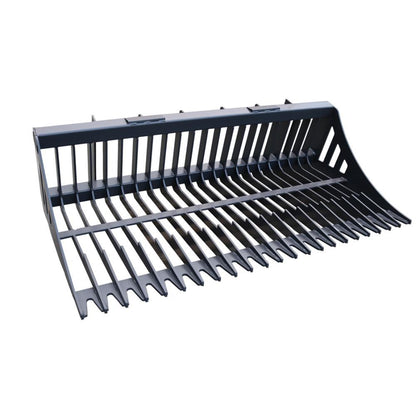 Skid Steer Attachments Skeleton Rock Bucket with Reinforced Front Cutting Edge and High Grade Flat Bar