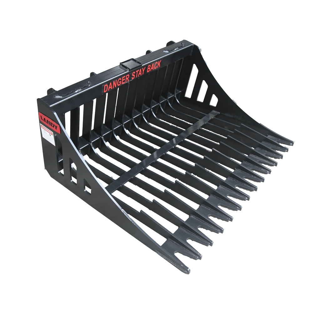 Skid Steer Attachments Skeleton Rock Bucket with Reinforced Front Cutting Edge and High Grade Flat Bar