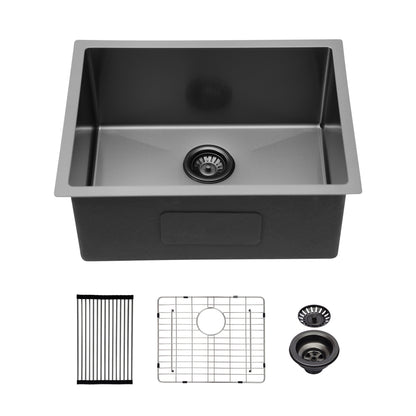 30 Inch Undermount Sink - 30"x18"x10" Gunmetal Black Undermount  Kitchen Sink 16 Gauge 10 Inch Deep Single Bowl Kitchen Sink Basin