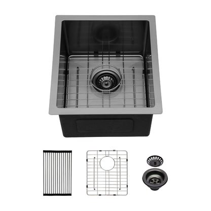 30 Inch Undermount Sink - 30"x18"x10" Gunmetal Black Undermount  Kitchen Sink 16 Gauge 10 Inch Deep Single Bowl Kitchen Sink Basin