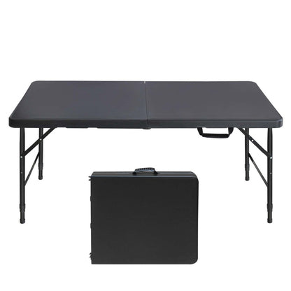 4ft Portable Folding Table Indoor&Outdoor Maximum Weight 135KG Foldable Table for Camping White