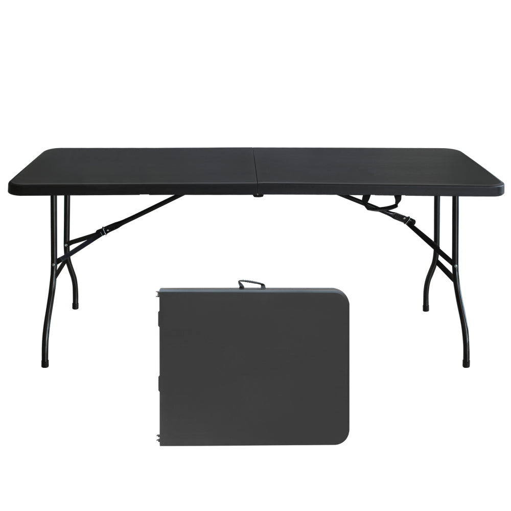 4ft Portable Folding Table Indoor&Outdoor Maximum Weight 135KG Foldable Table for Camping White