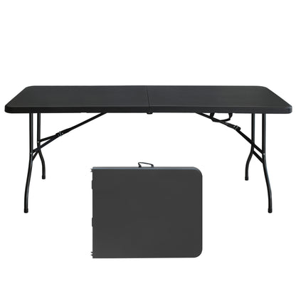4ft Portable Folding Table Indoor&Outdoor Maximum Weight 135KG Foldable Table for Camping White