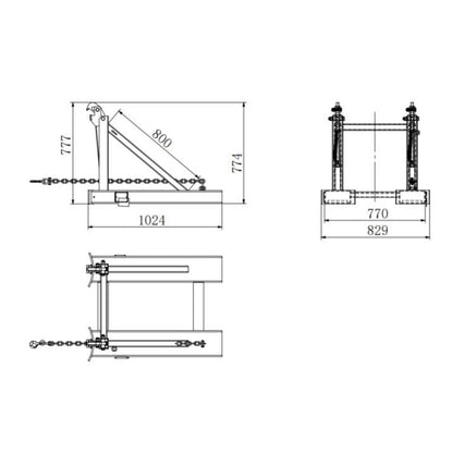 1500KG Working Load Parrot Beak Double Drum Lifter Attachments