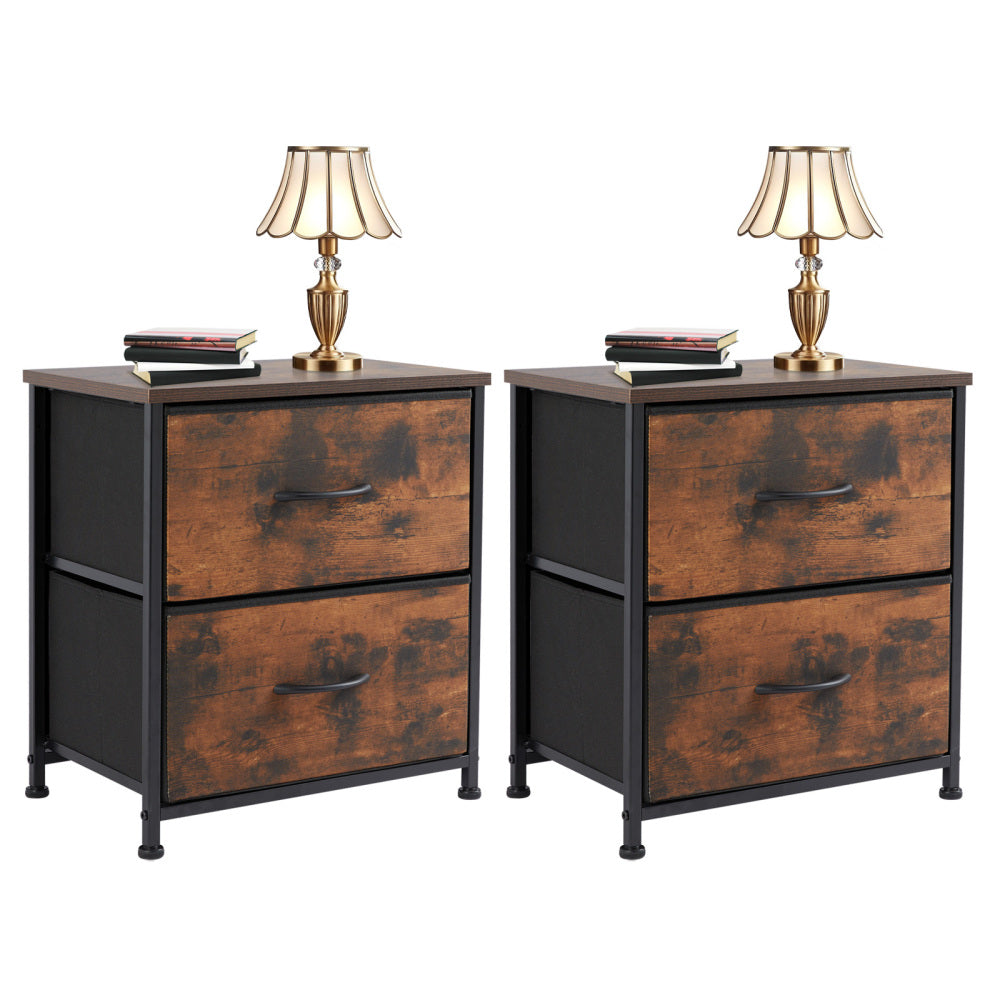 Drawers Dresser Chest of Drawers,Metal Frame and Wood Top,4bc,Brown