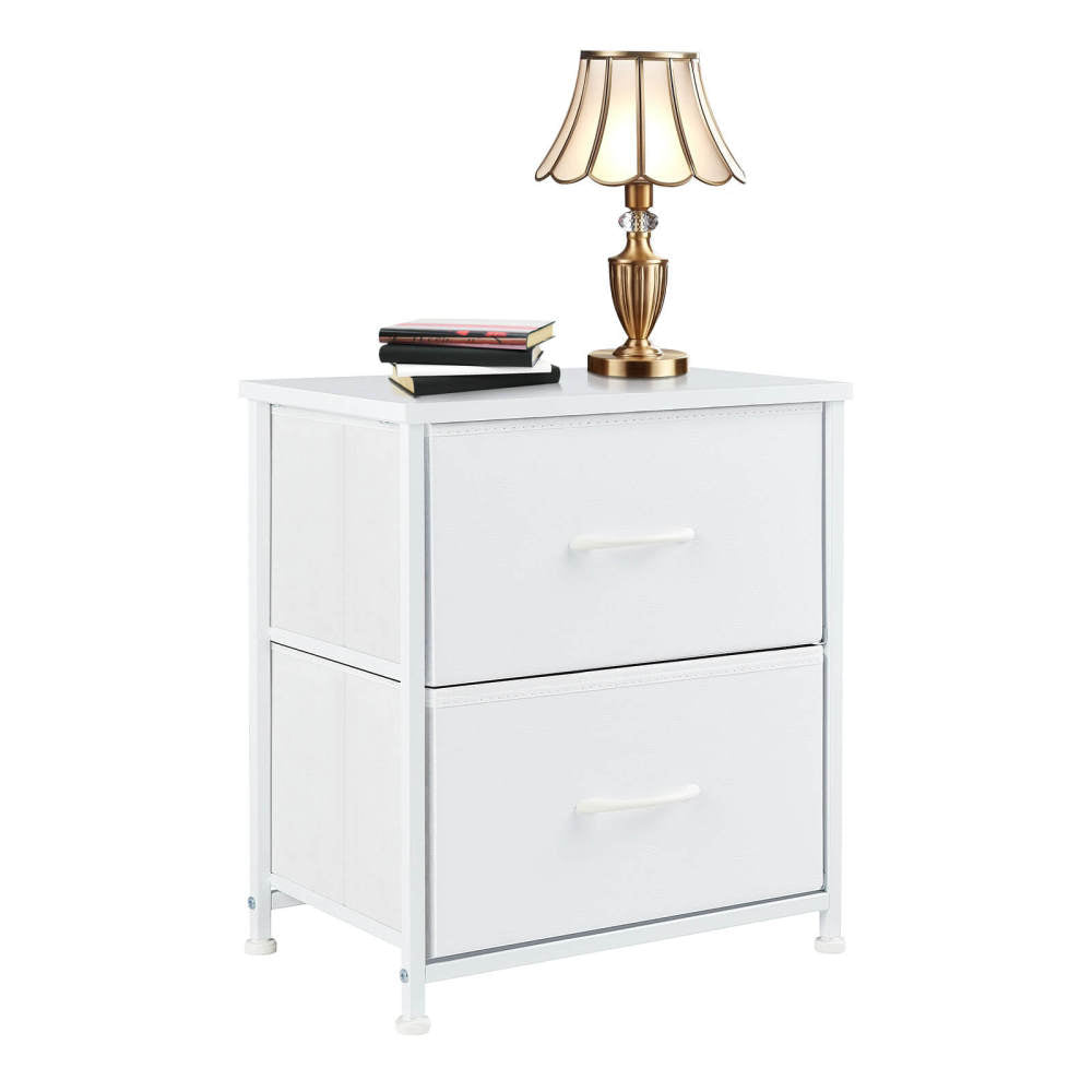 Drawers Dresser Chest of Drawers,Metal Frame and Wood Top,2bc,Gray