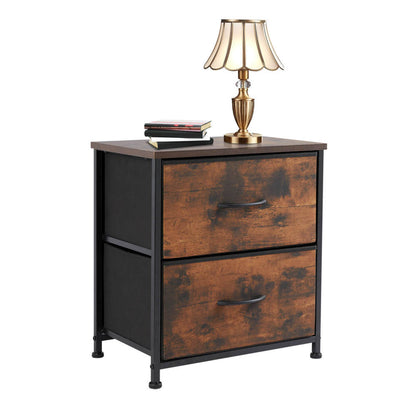 Drawers Dresser Chest of Drawers,Metal Frame and Wood Top,4bc,Brown