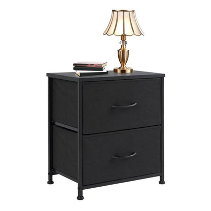 Drawers Dresser Chest of Drawers,Metal Frame and Wood Top,2bc,Gray