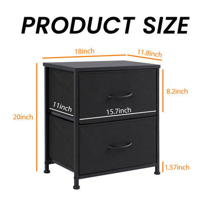 Drawers Dresser Chest of Drawers,Metal Frame and Wood Top,Black,two packs