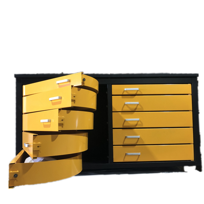 6ft Storage Cabinet with Workbench (10 Drawers)