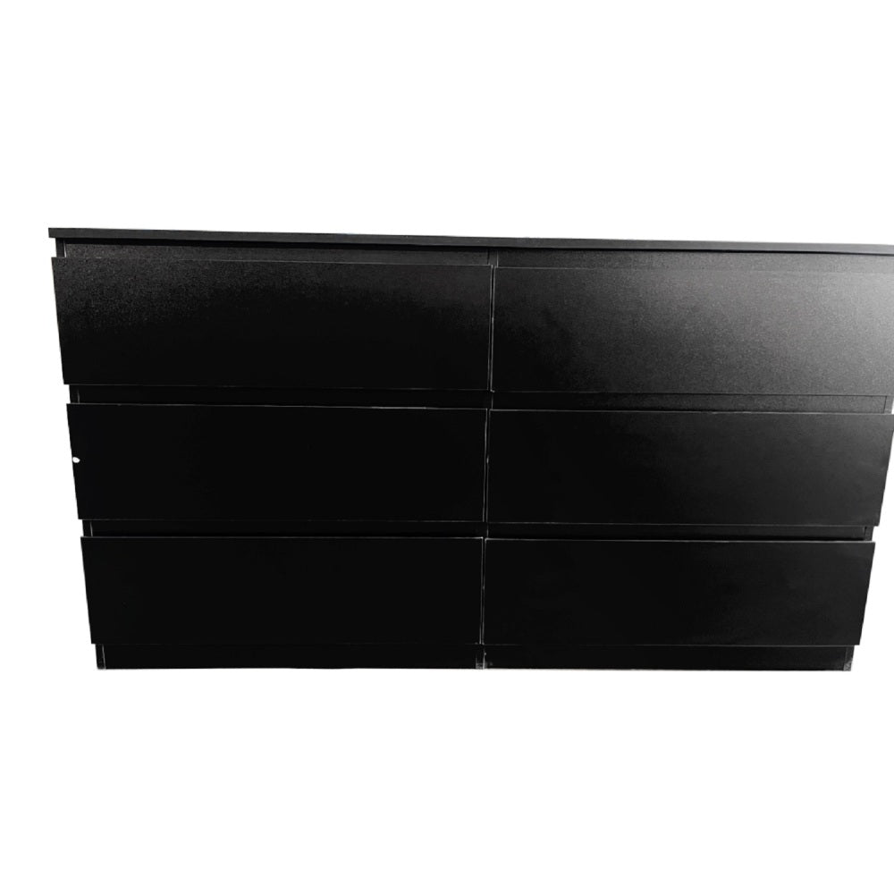 6 Drawer  Double Dresser for Bedroom Living Room Hallway,Black