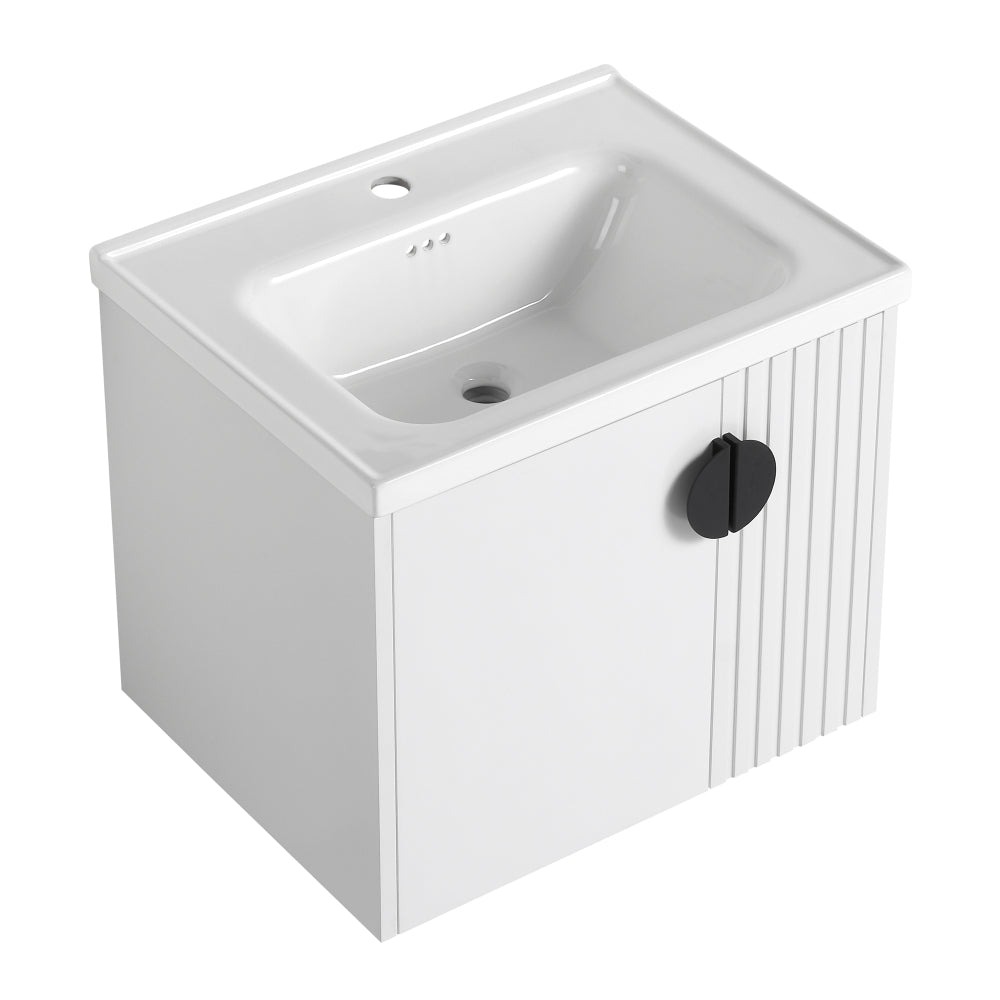 28 Inch Bathroom Vanity with Ceramic Sink, For Small Bathroom, Bathroom Vanity with Soft Close Door