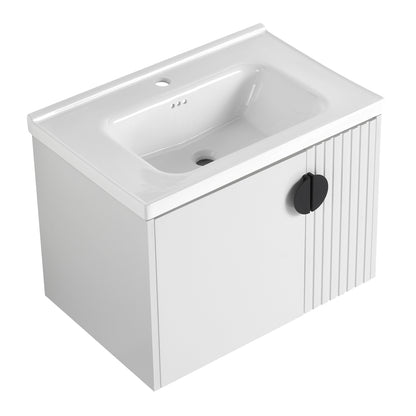 24 Inch Bathroom Vanity with Sink, For Small Bathroom, Bathroom Vanity with Soft Close Door