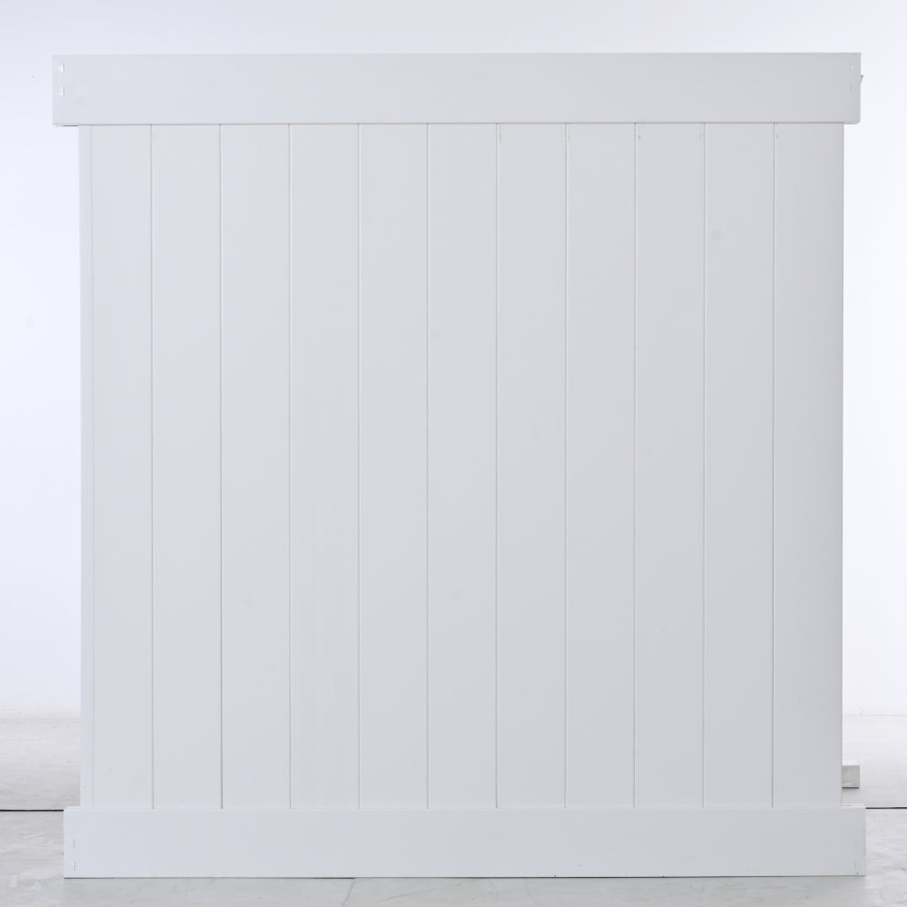 2 pcs x Privacy Fence Panels    6ft.H x 6ft.W  White Vinyl Fence set of 2 Pcs