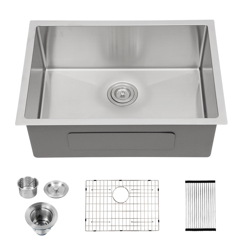 30 Inch Undermount Sink - 30"x18"x10" Gunmetal Black Undermount  Kitchen Sink 16 Gauge 10 Inch Deep Single Bowl Kitchen Sink Basin