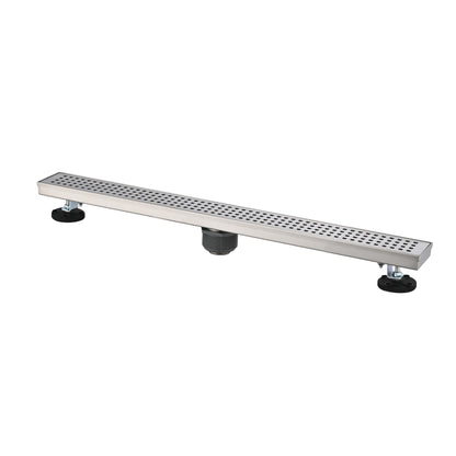 36 Inches Linear Shower Drain, Included Hair Strainer and Leveling Feet