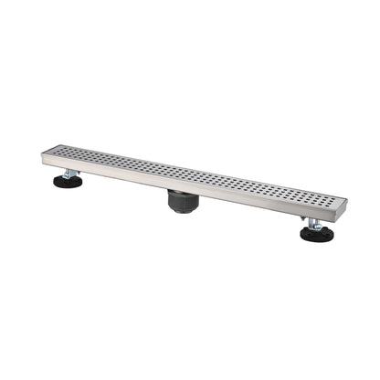 24 Inches Linear Shower Drain, Included Hair Strainer and Leveling Feet