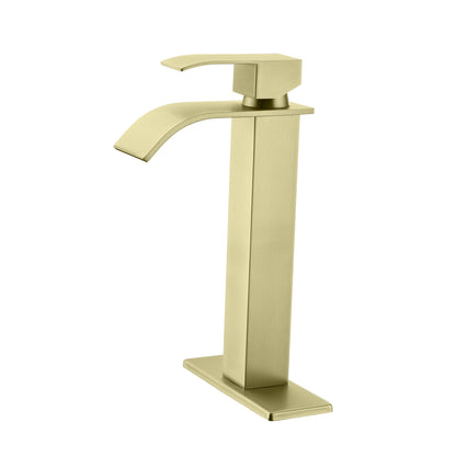 Waterfall Spout Bathroom Faucet,Single Handle Bathroom Vanity Sink Faucet