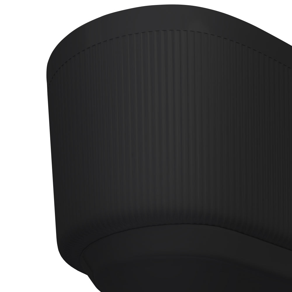 59" Acrylic Freestanding Bathtub, Unique Pleated Design, Glossy black, Brushed Nickel  Overflow and Pop-Up Drain, , cUPC Certified