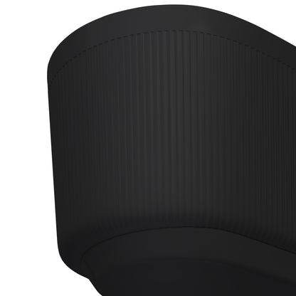 59" Acrylic Freestanding Bathtub, Unique Pleated Design, Glossy black, Brushed Nickel  Overflow and Pop-Up Drain, , cUPC Certified