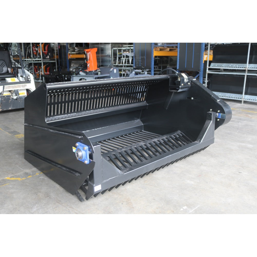 Skid Steer Extreme Duty Screening Rock Picker Bucket Attachments for Sorting Soil, Rocks, Fit Universal Mount Plate